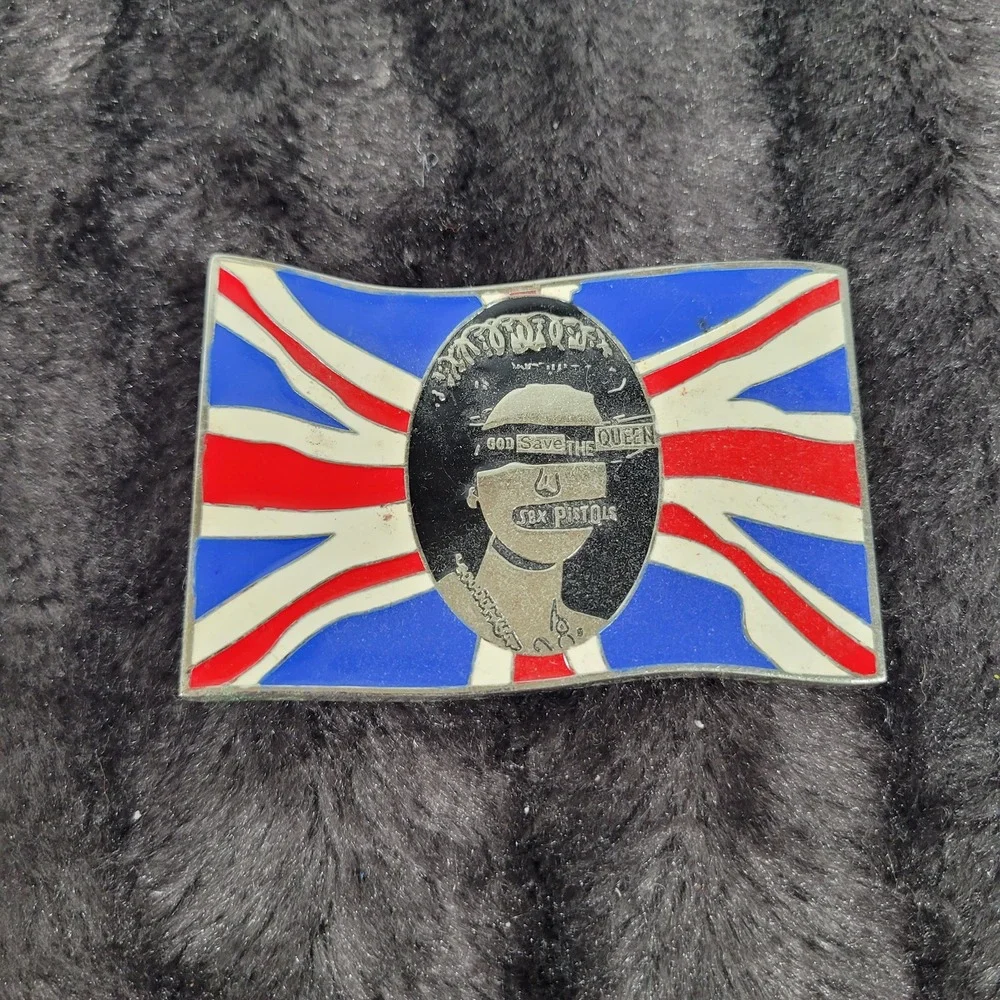 Sex Pistols God Save The Queen Belt Buckle 2005 Bravado Union Jack Punk Rock